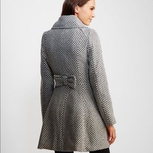 Checkered Pea Coat - Bethany Mota